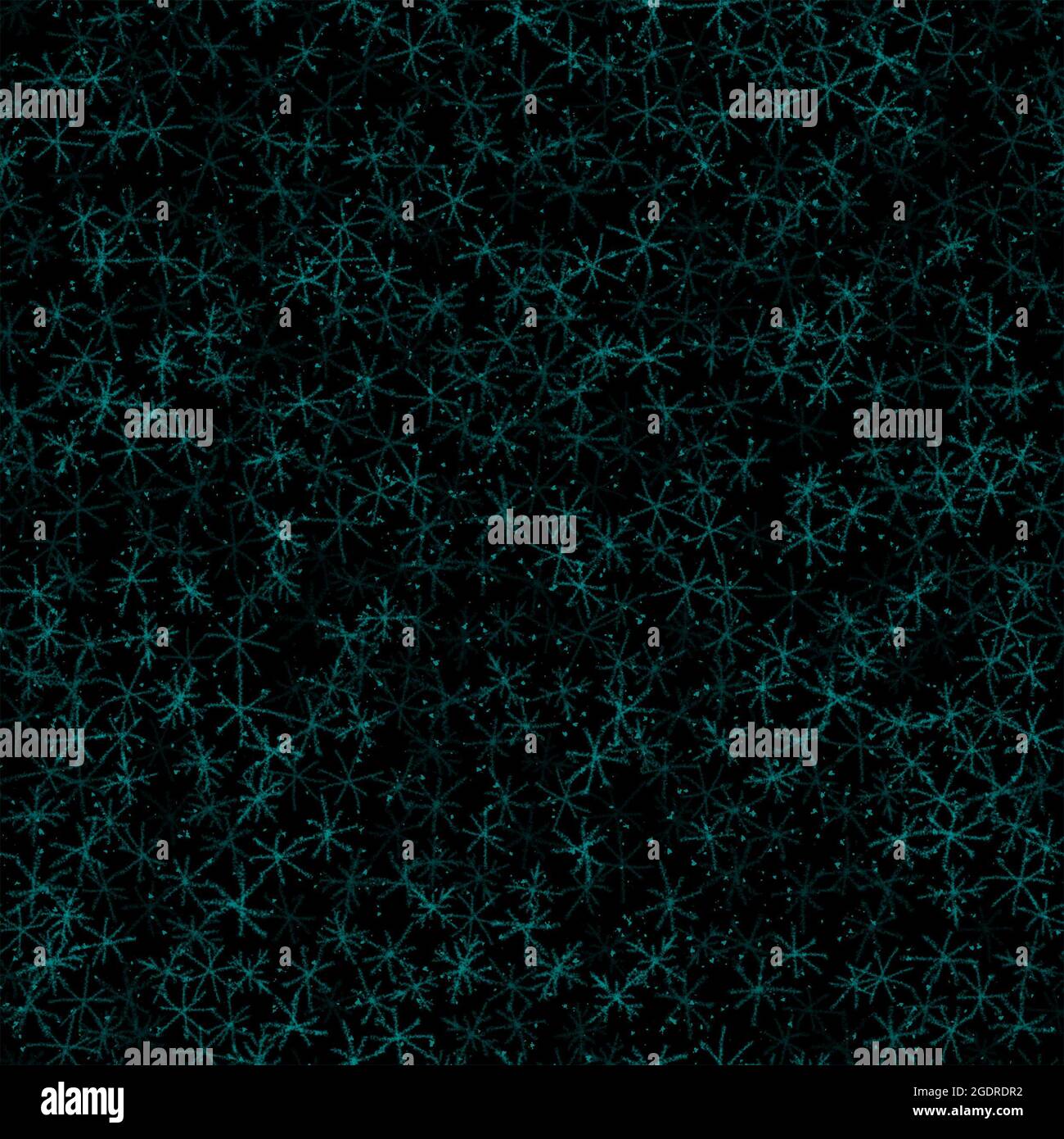 Hand Drawn Snowflakes Christmas Seamless Pattern. Subtle Flying Snow ...
