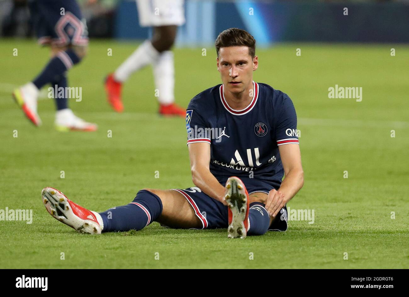 Julian Draxler of PSG during the French championship Ligue 1 football match  between Paris Saint-Germain and RC Strasbourg on August 14, 2021 at Parc  des Princes stadium in Paris, France - Photo