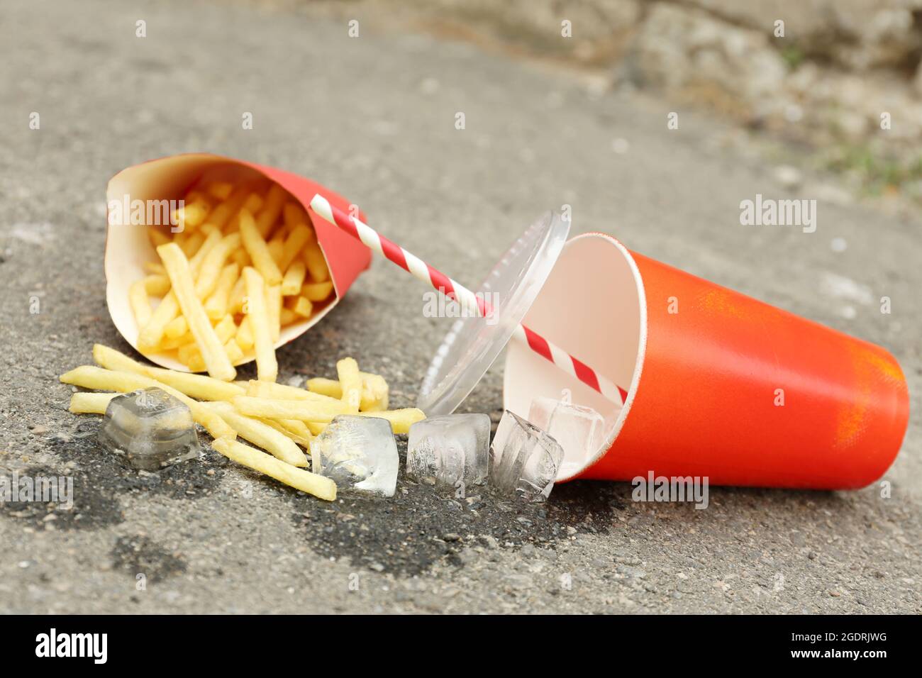 Fast food litter Stock Photo Alamy