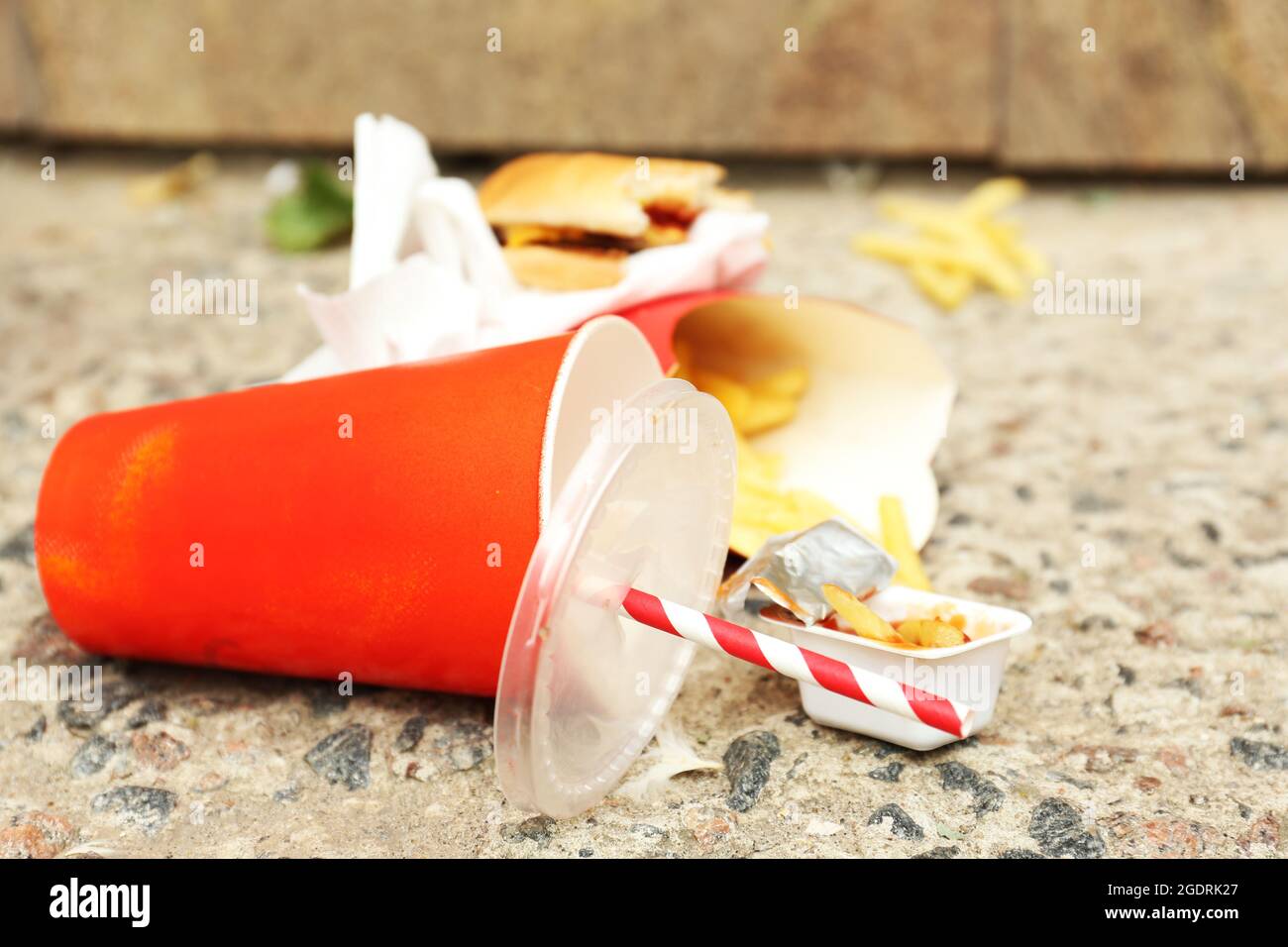 Fast food litter Stock Photo Alamy