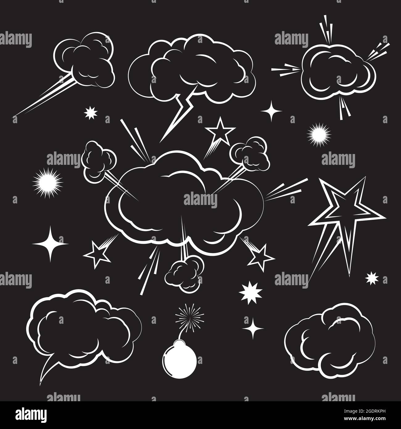 Cloud Comic Book Design Element Vector Illustration Stock Vector Image ...