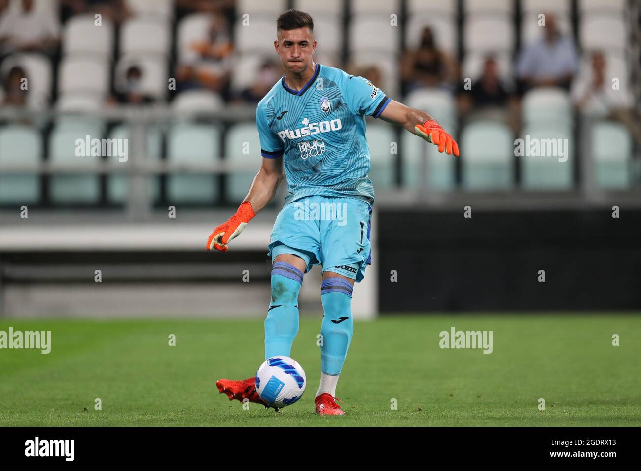 Turin, Italy, 14th August 2021. Juan Musso of Atalanta during the Pre Season Friendly match at Allianz Stadium, Turin. Picture credit should read: Jonathan Moscrop / Sportimage Stock Photo