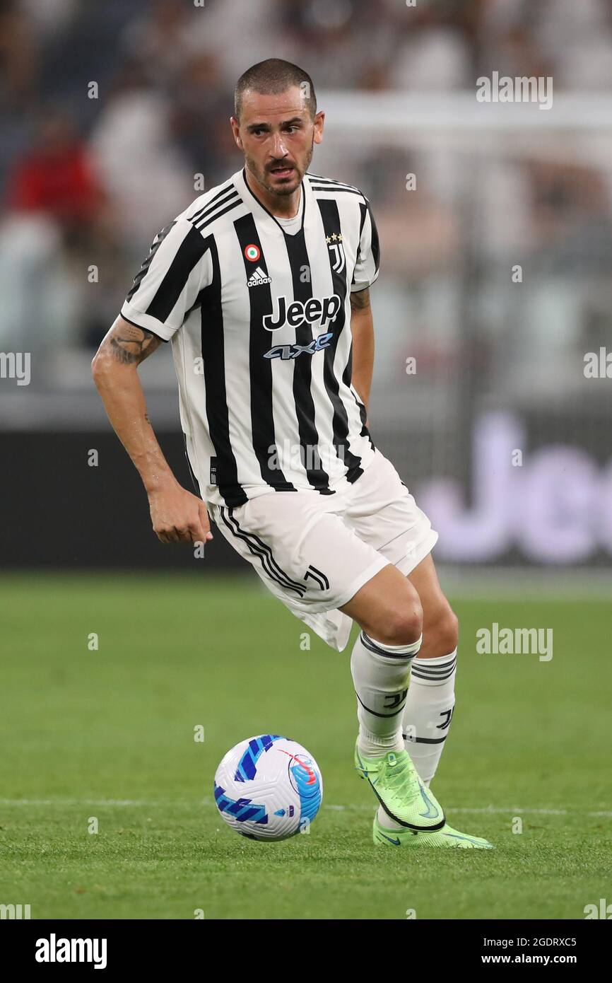 Turin, Italy, 14th August 2021. Leonardo Bonucci of Juventus during the Pre Season Friendly match at Allianz Stadium, Turin. Picture credit should read: Jonathan Moscrop / Sportimage Stock Photo