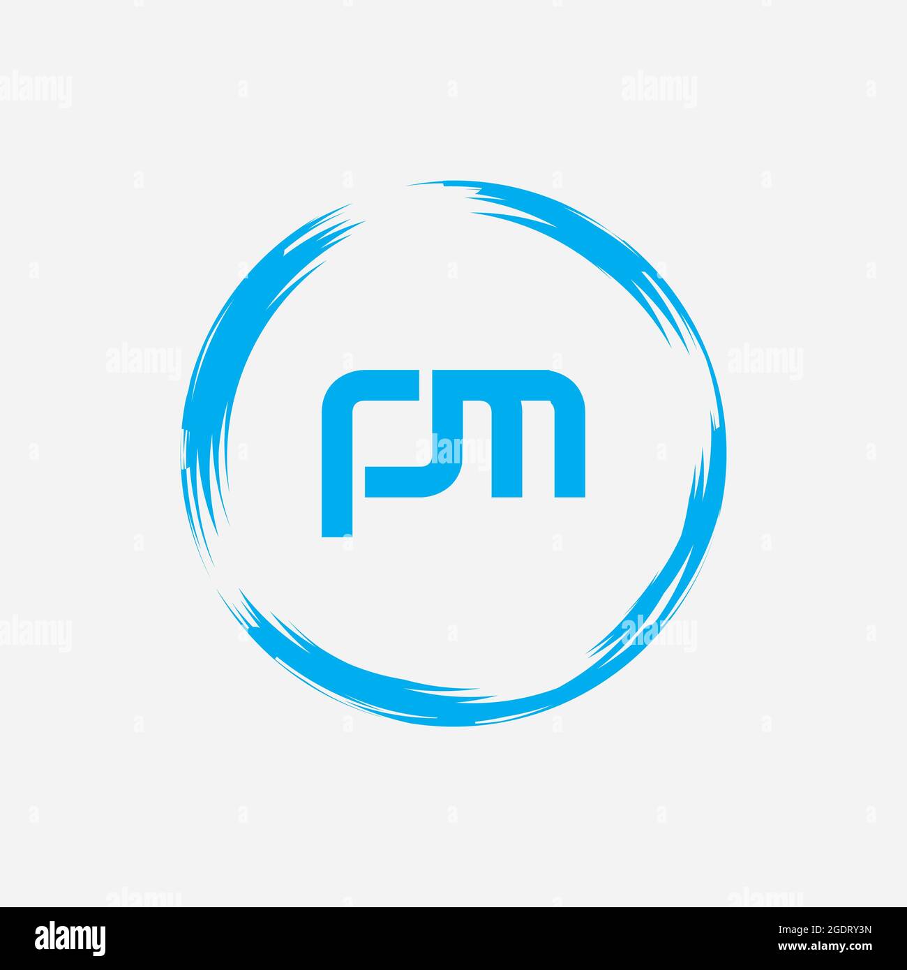 Initial PM Letter Logo with Creative Modern Business Typography