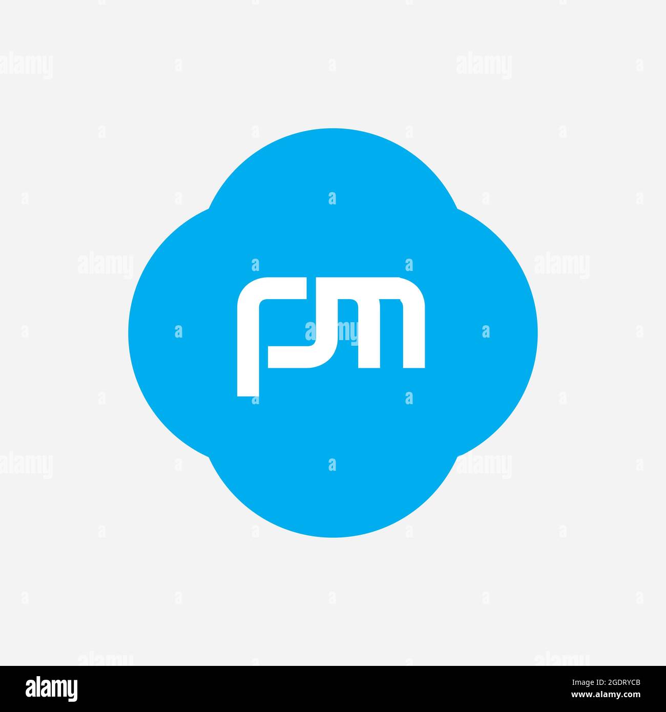 Initial PM Letter Logo With Creative Modern Business Typography Vector ...