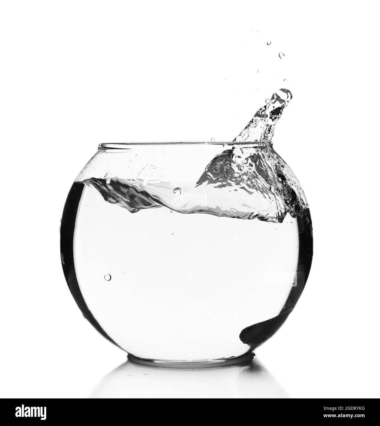 Fish bowl isolated on white Stock Photo Alamy