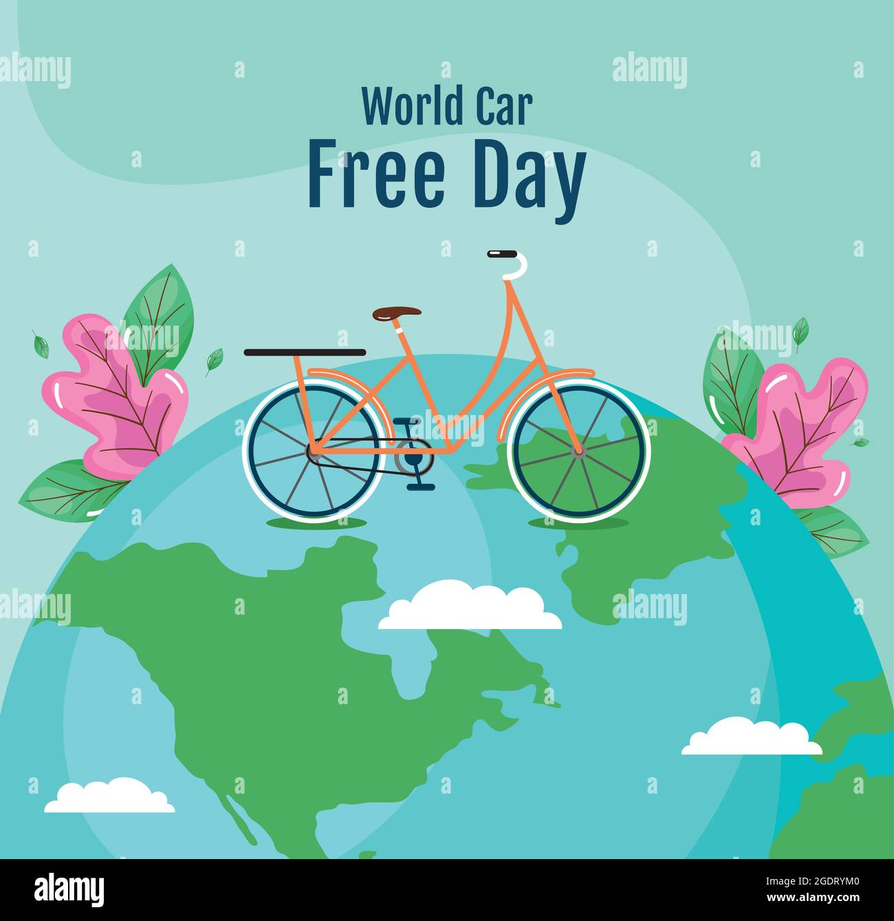 Car free day Stock Vector Images - Alamy