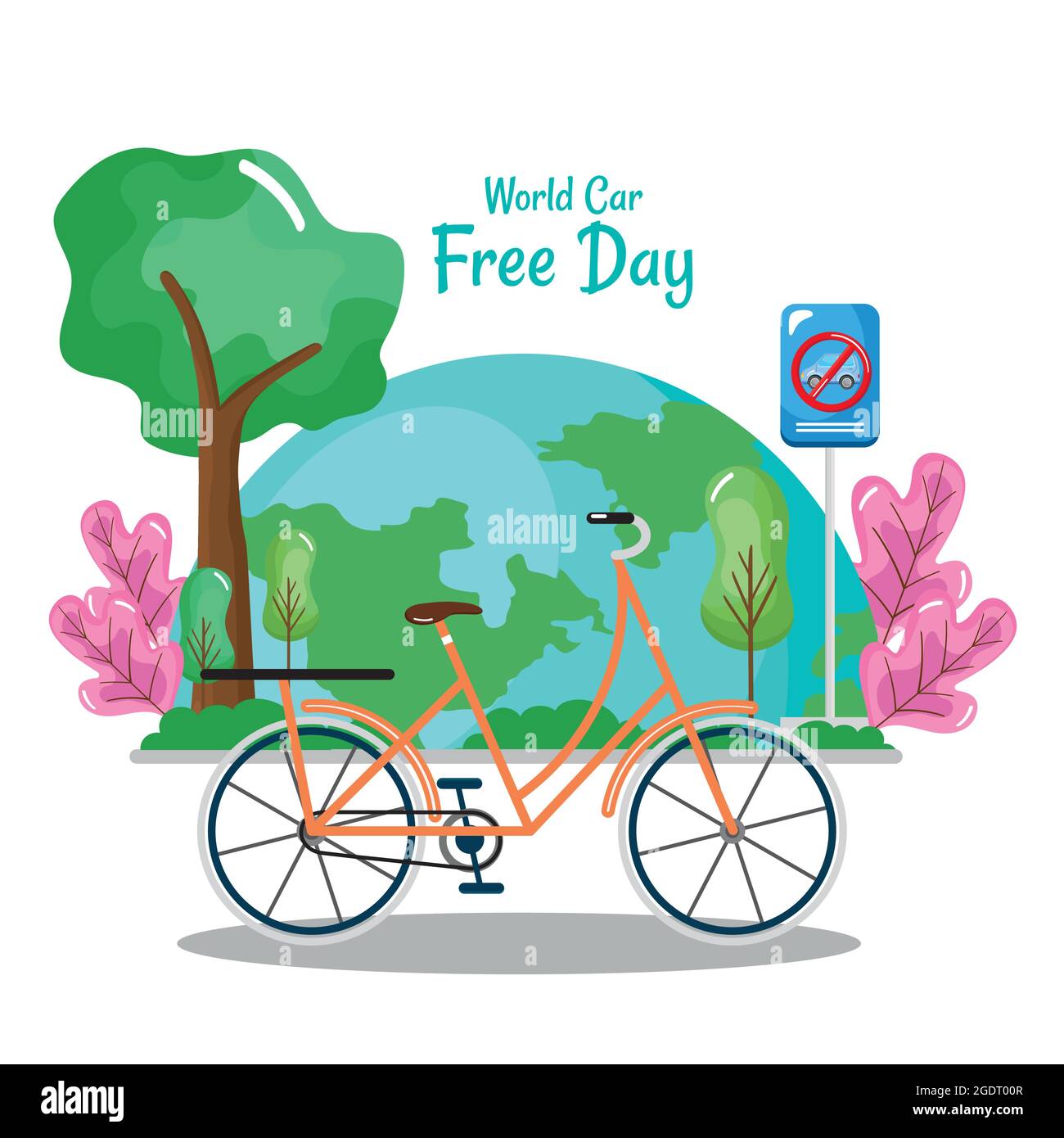car free day card Stock Vector Image & Art - Alamy