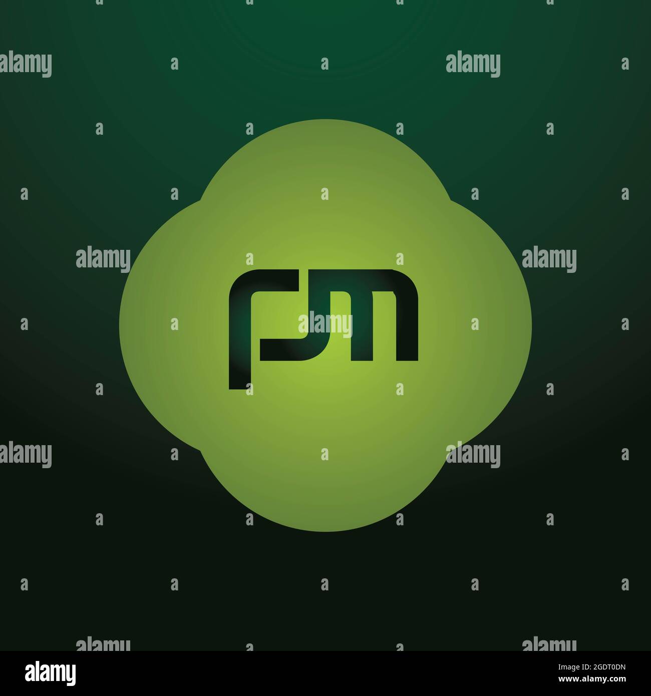 Pm logo letter monogram slash with modern Vector Image
