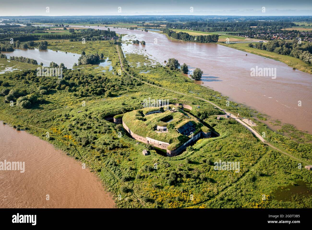 The Netherlands, Doornenburg, Fort Pannerden, New Dutch Defence Line. Nieuwe Hollandse Waterlinie. Dutch Water Defence Lines. Hollandse Waterlinies. U Stock Photo