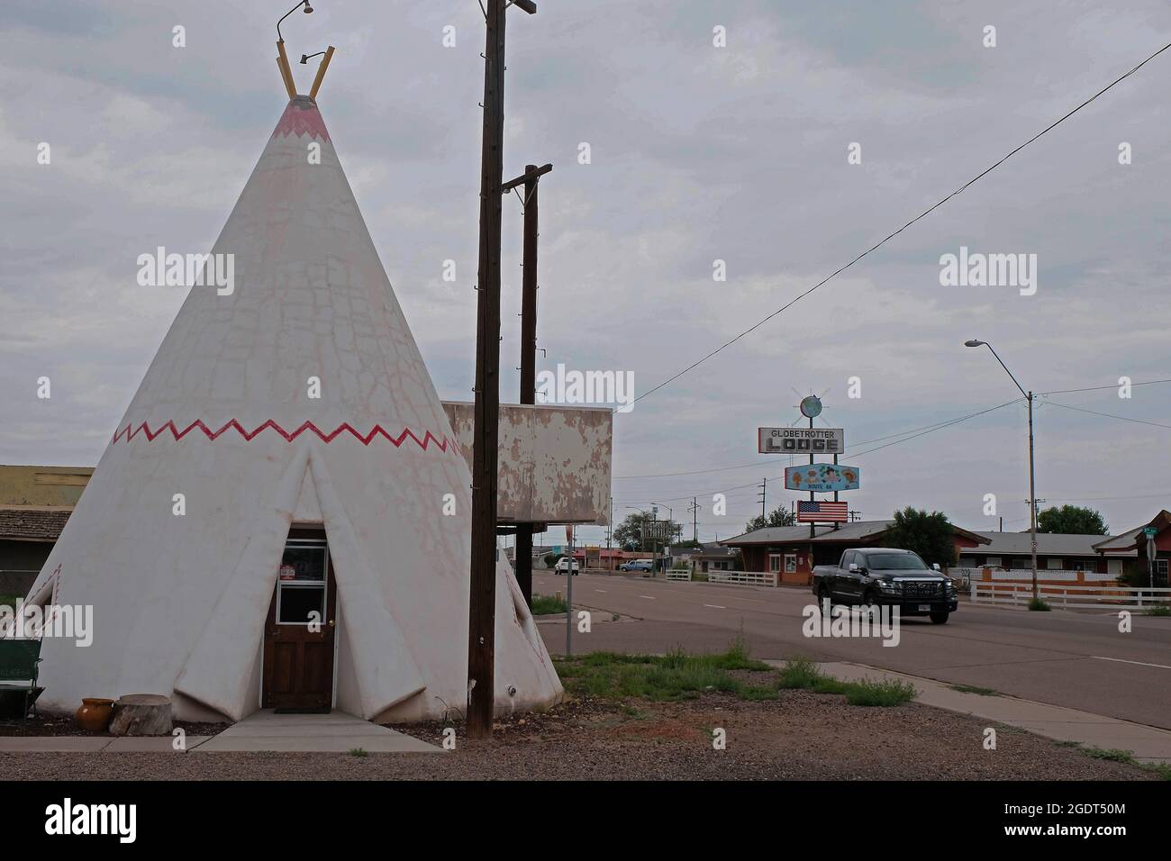 Holbrook, Arizona, USA. 12th Aug, 2021. Wigwam Motel in Holbrook