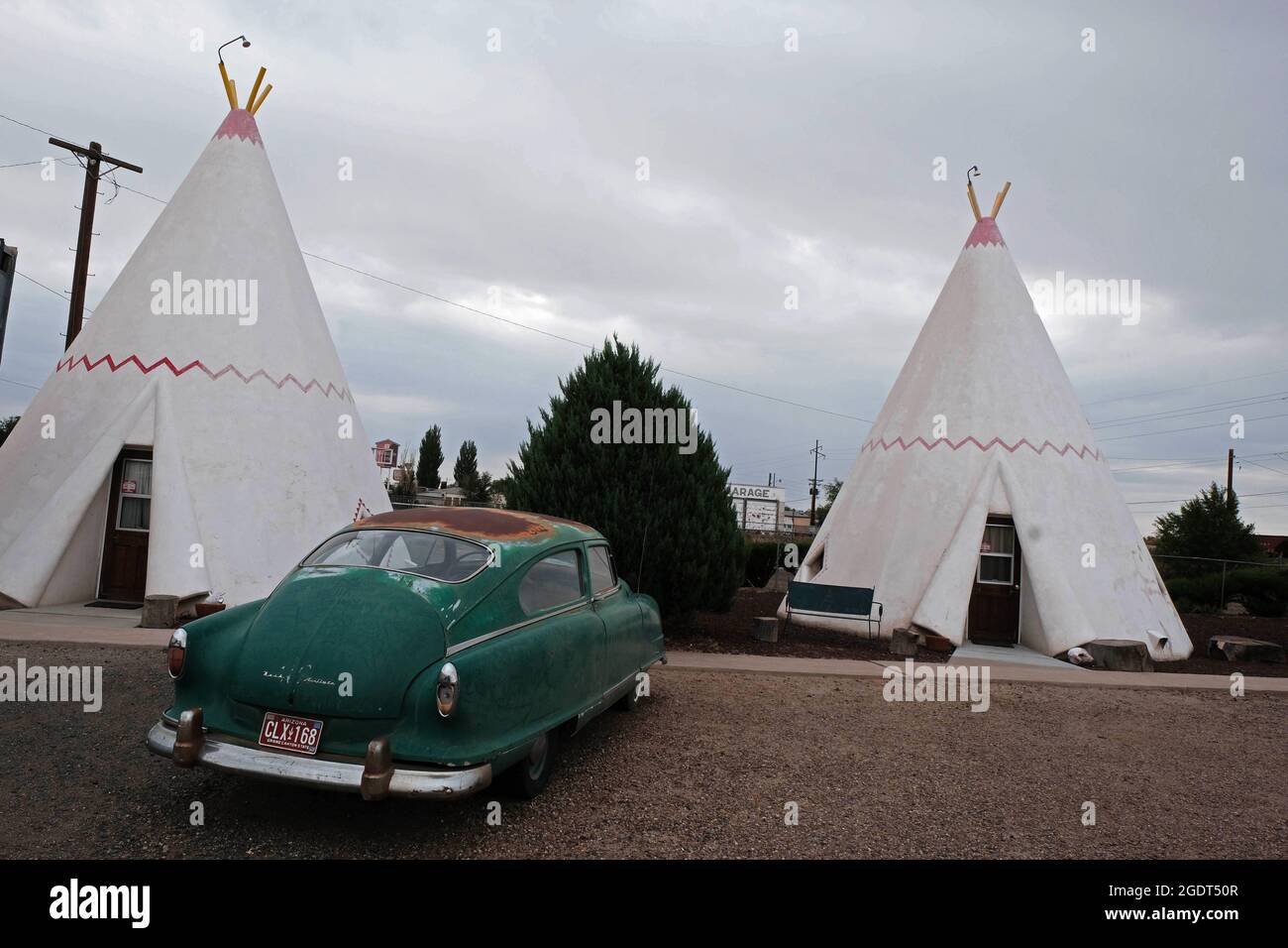 Holbrook, Arizona, USA. 12th Aug, 2021. Wigwam Motel in Holbrook