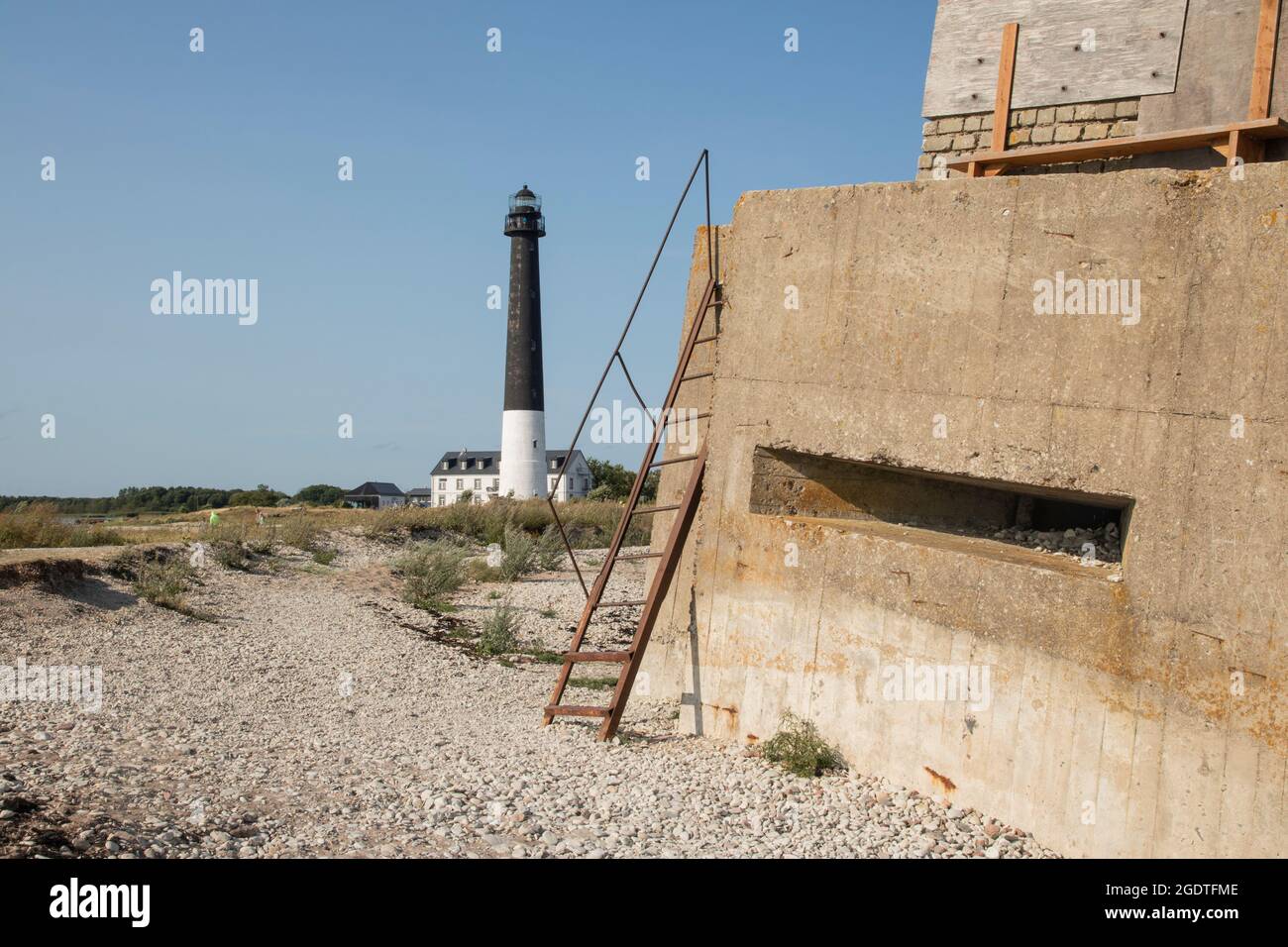 Sõrve lighthouse in Saaremaa, Estonia Stock Photo