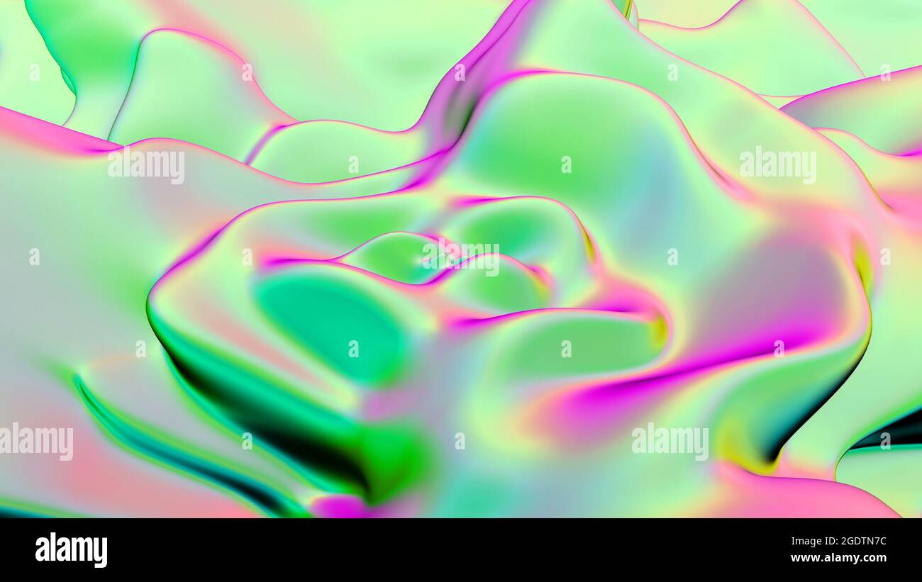 Modern digital color wave Fluid art 3d render Stock Photo - Alamy
