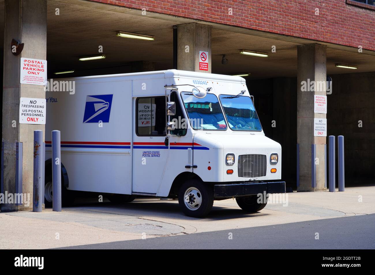 WASHINGTON, DC 2 APR 2021 View of a delivery truck from the United