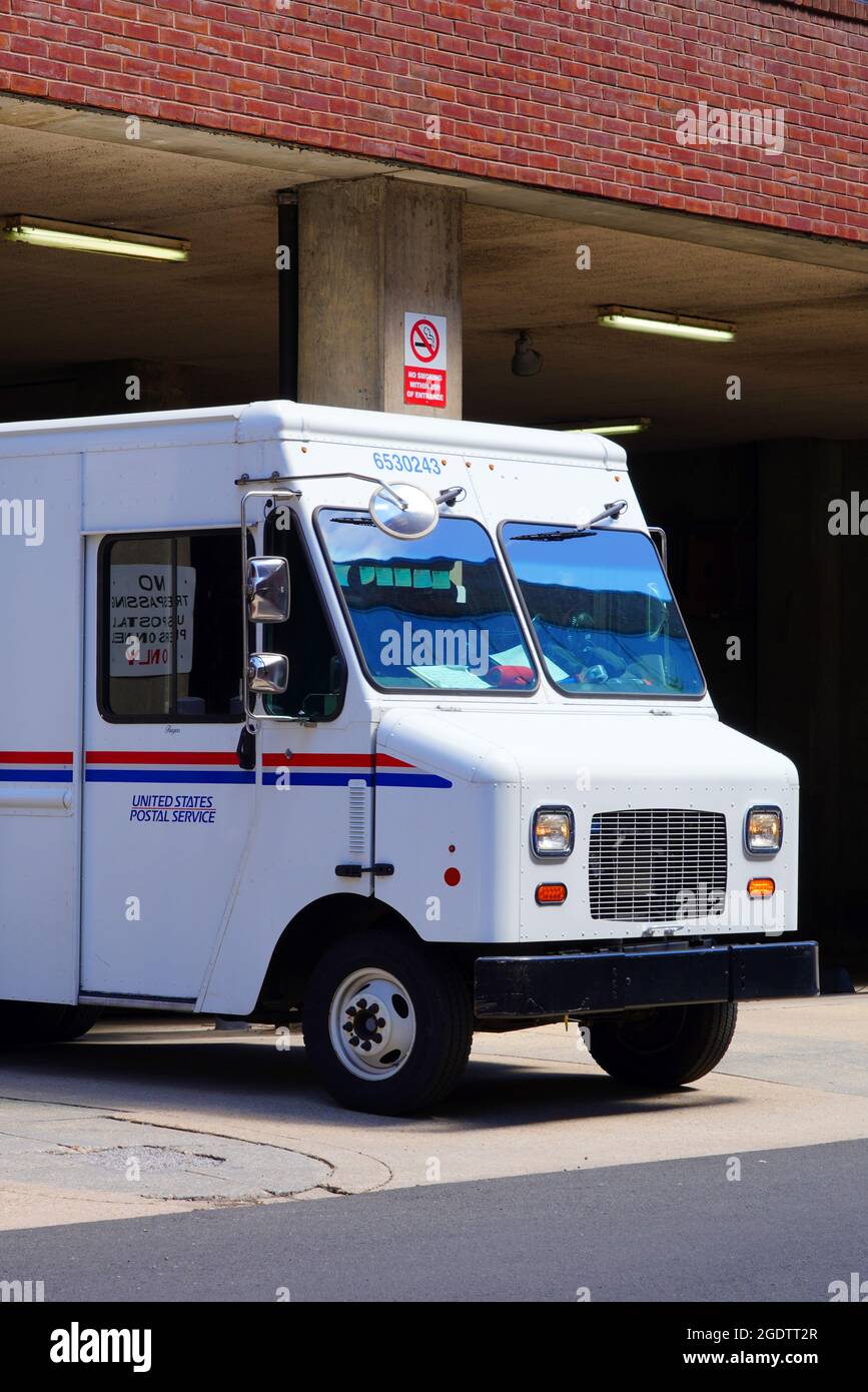 WASHINGTON, DC 2 APR 2021 View of a delivery truck from the United
