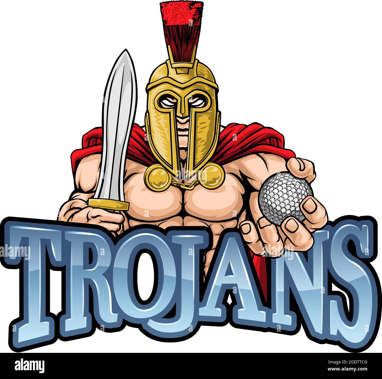 Trojan Spartan Golf Sports Mascot Stock Vector Image Art Alamy