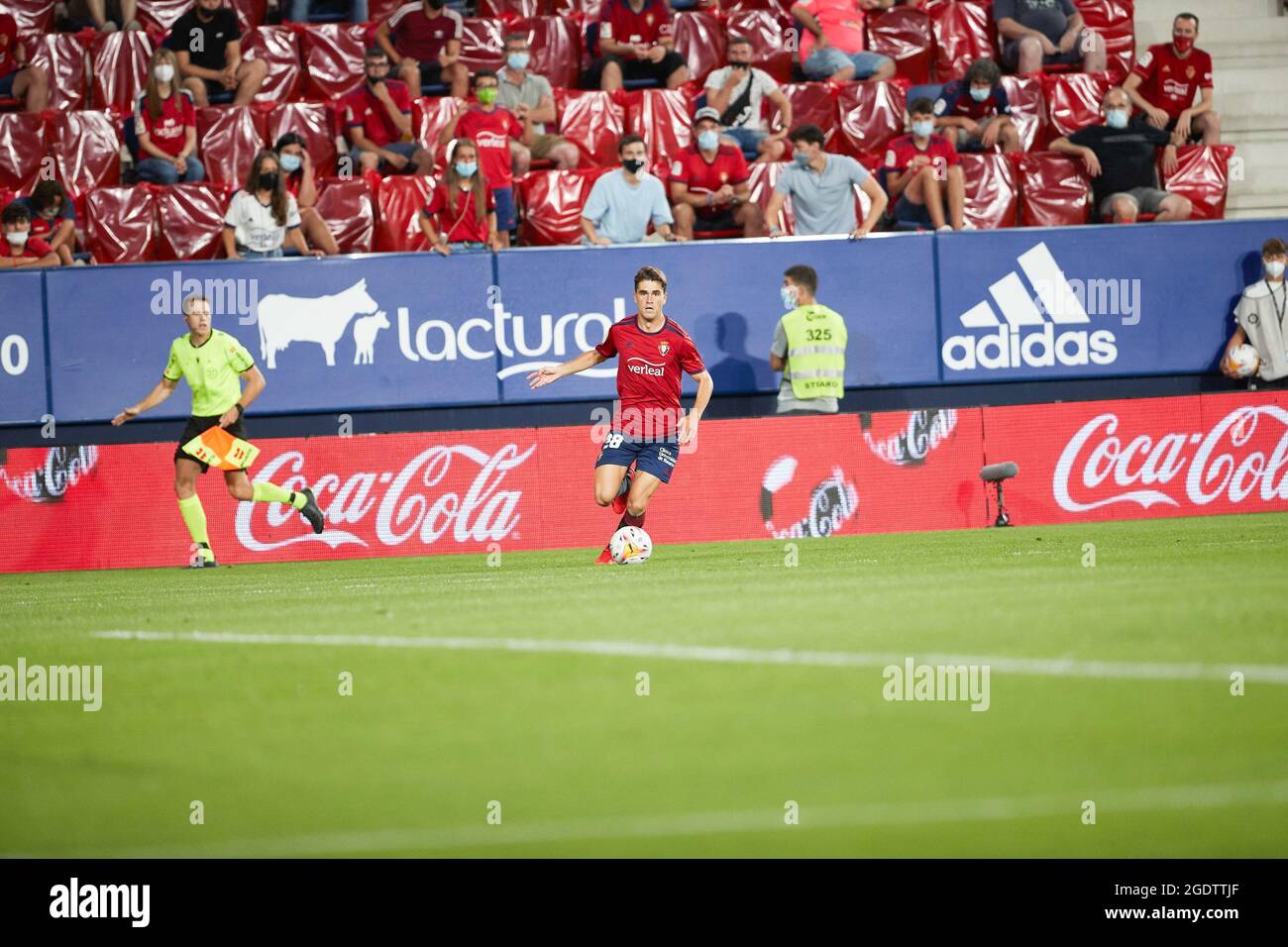 Pamplona, Spain. 12th Aug, 2021. Javi Martinez (midfielder; CA Osasuna) in action during the Spanish football of La Liga Santander, match between CA Osasuna and RCD Español at the Sadar stadium.(Final score; CA Osasuna 0:0 RCD Español) Credit: SOPA Images Limited/Alamy Live News Stock Photo