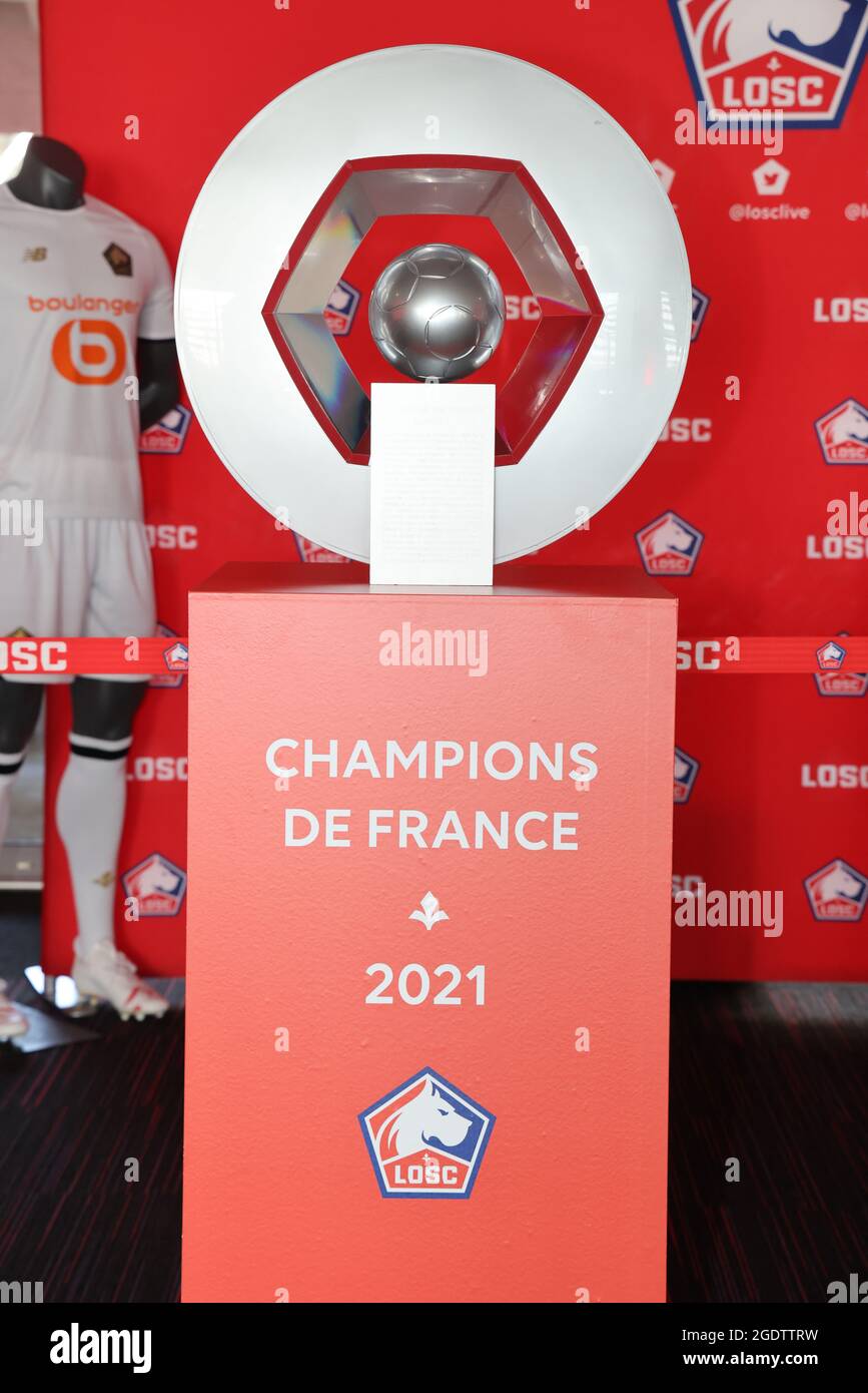 Trophée Hexagoal LOSC champion 2021 during the French championship Ligue 1  football match between LOSC Lille and OGC Nice on August 14, 2021 at Pierre  Mauroy stadium in Villeneuve-d'Ascq near Lille, France -