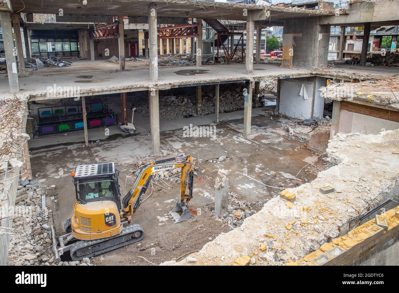 Demolition of the Elephant and Castle shopping centre Stock Photo