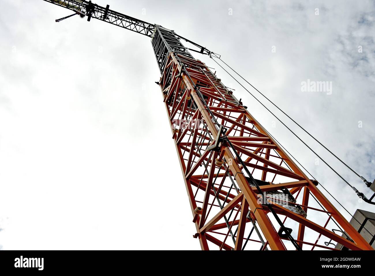 building crane in a low perspective Stock Photo