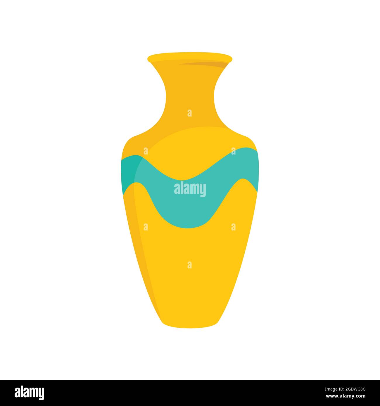 Ceramic vase isolated on white background. Vector Stock Vector Image ...