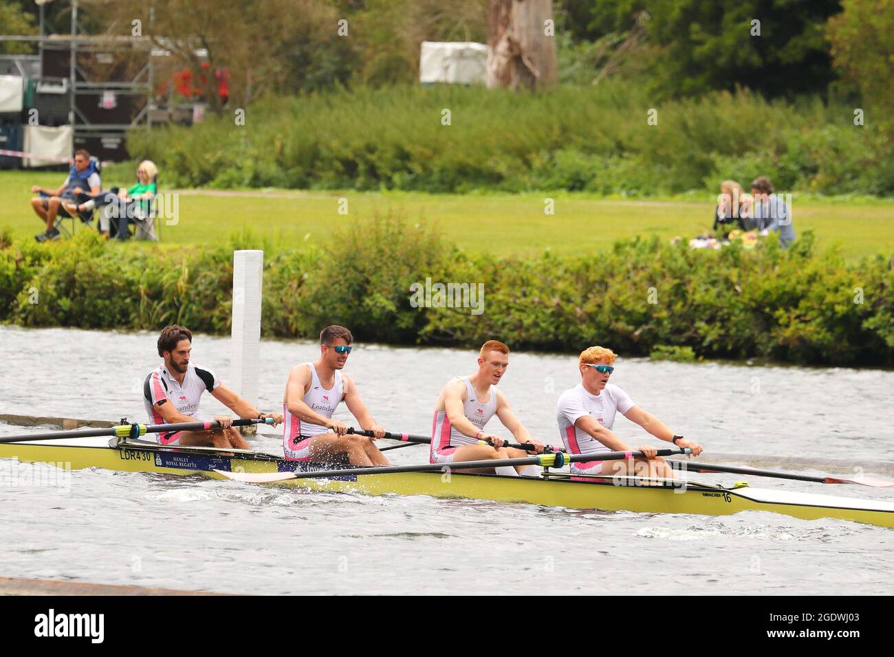 The Leander Club Men's Quad on the third day of the Henley Royal