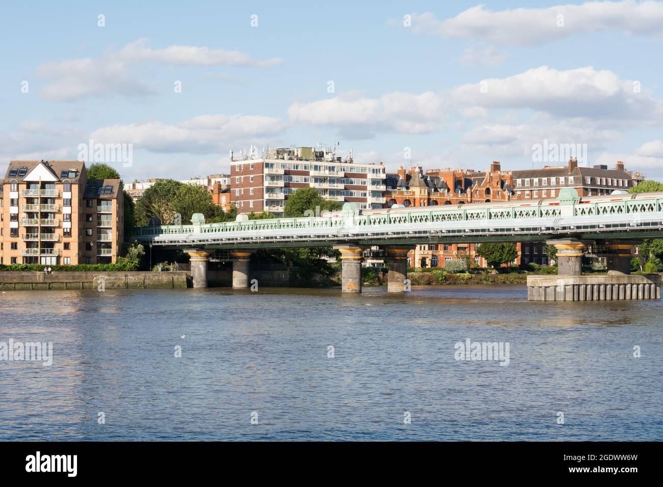 Residential overlooking Fulham Railway Bridge and the