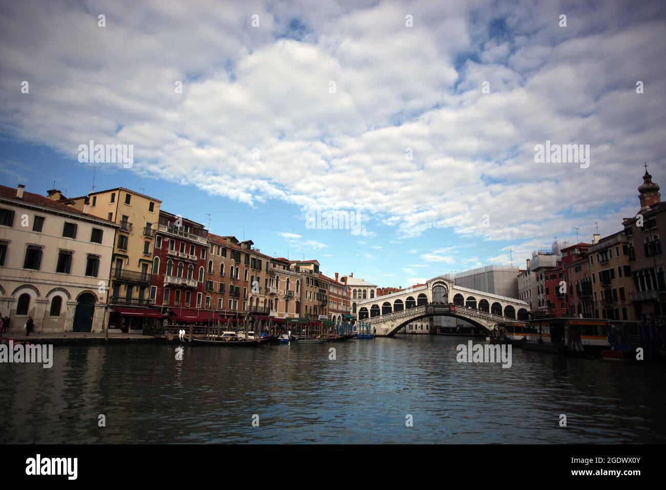 A view of the Grand Canal in Venice, Italy 13 November 2013 Stock Photo
