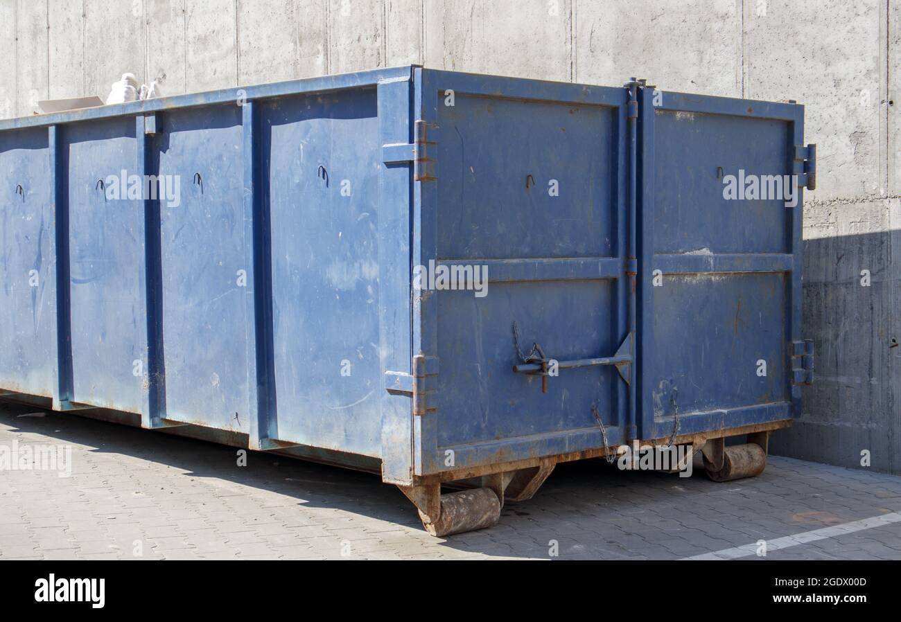 Big Metal Garbage Container for Waste Stock Photo - Image of environmental,  discard: 221051338