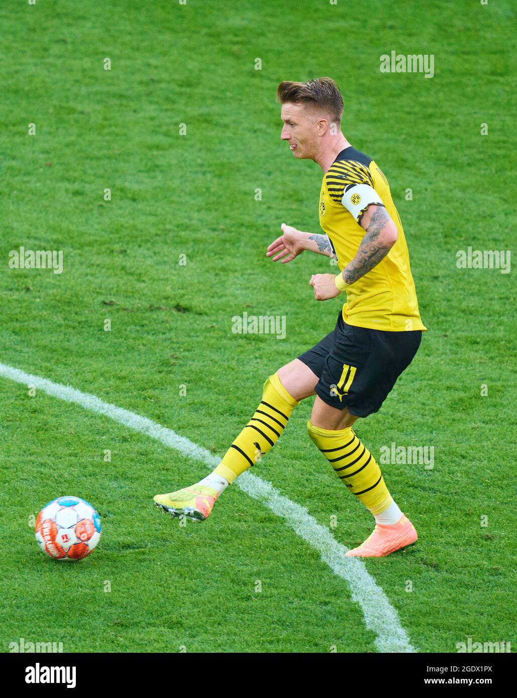 Marco REUS, BVB 11 in the match BORUSSIA DORTMUND - EINTRACHT FRANKFURT 5-2  1.German Football League on August 14, 2021 in Dortmund, Germany Season  2020/2021, matchday 1, 1.Bundesliga, 1.Spieltag, BVB, © Peter