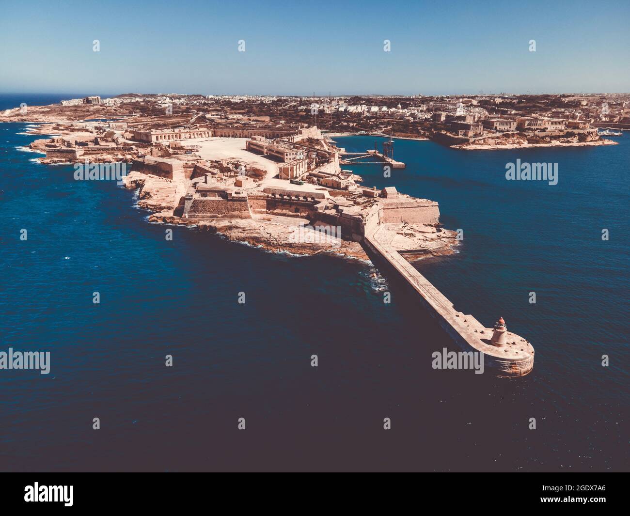 Fort Ricasoli in the Maltese capital of Valletta Stock Photo