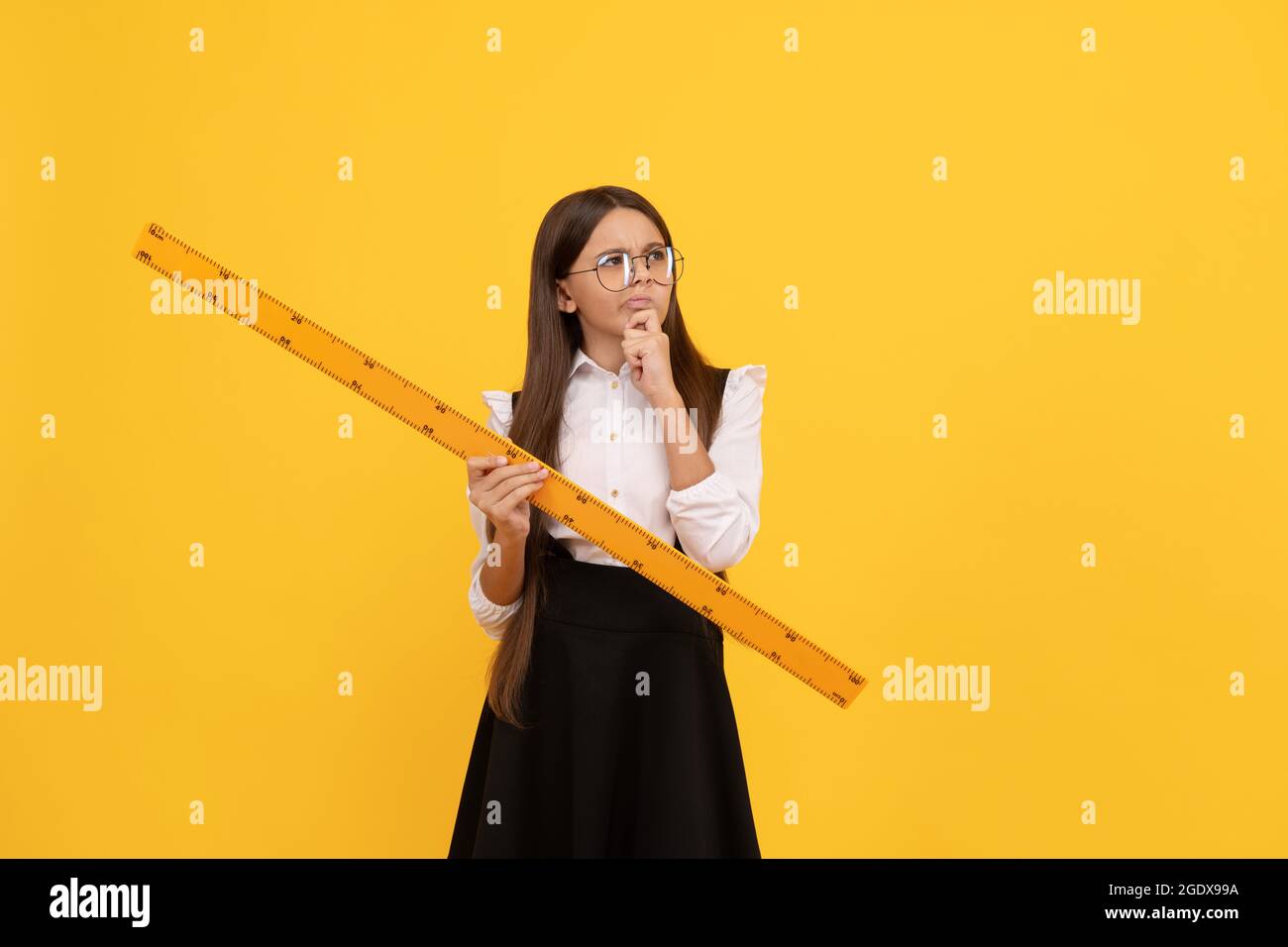 measuring and sizing. education for child. mathematics. pondering teen ...