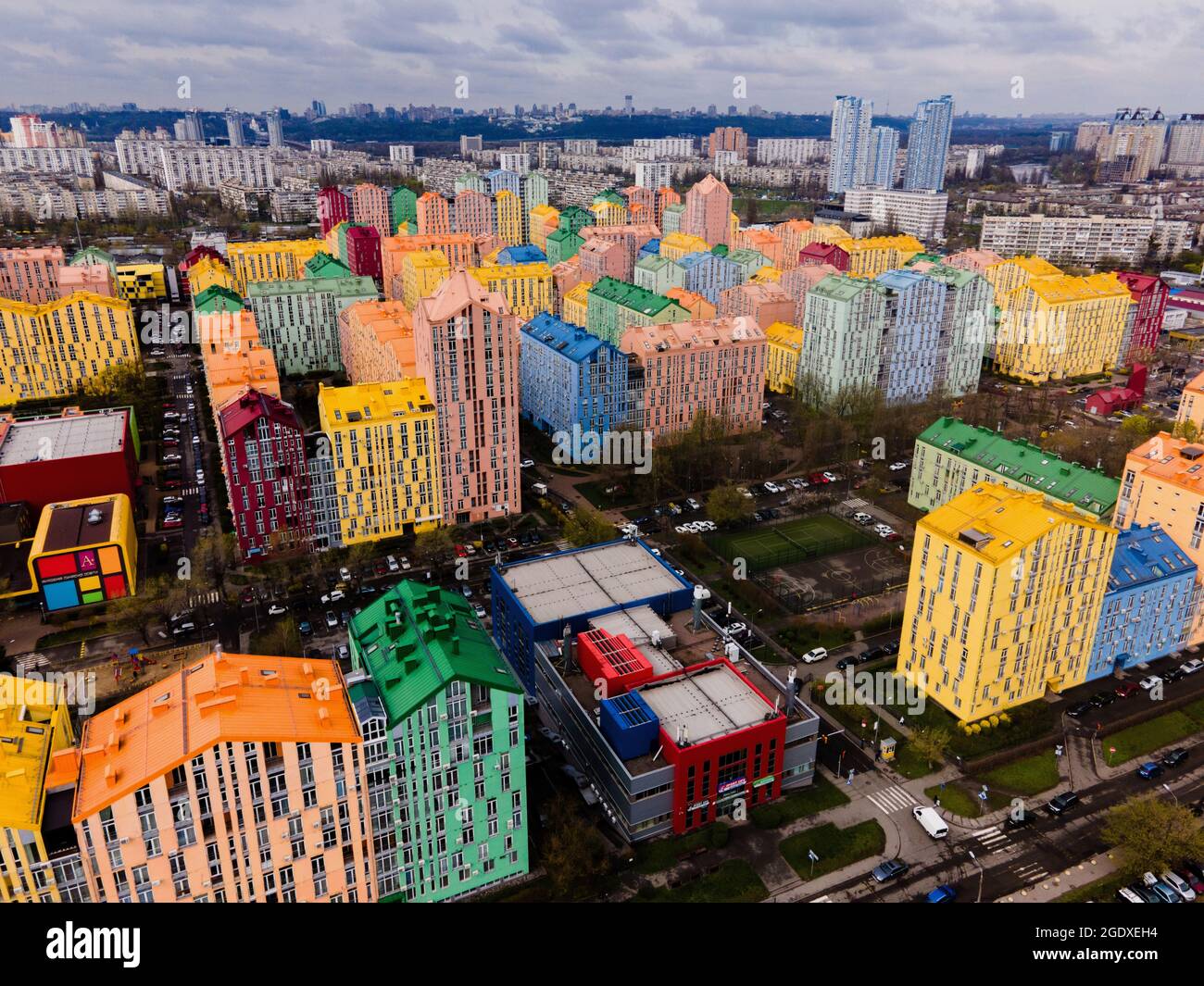 Comfort Town Aparment Complex by Drone in Kyiv, Ukraine Stock Photo - Alamy