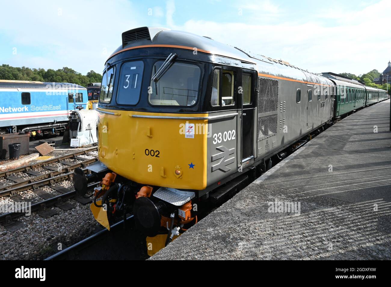 'Sea King' a class 33 locomotive. Stock Photo