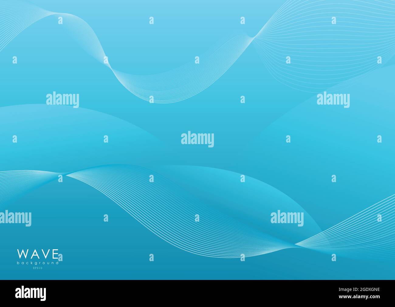 Abstract blue smooth wave vector. Curve flow blue motion illustration ...