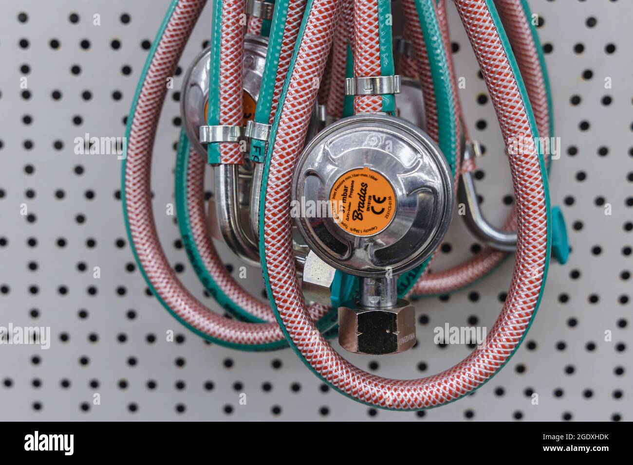Gas pipes for a gas cooker burner in a shop Stock Photo Alamy
