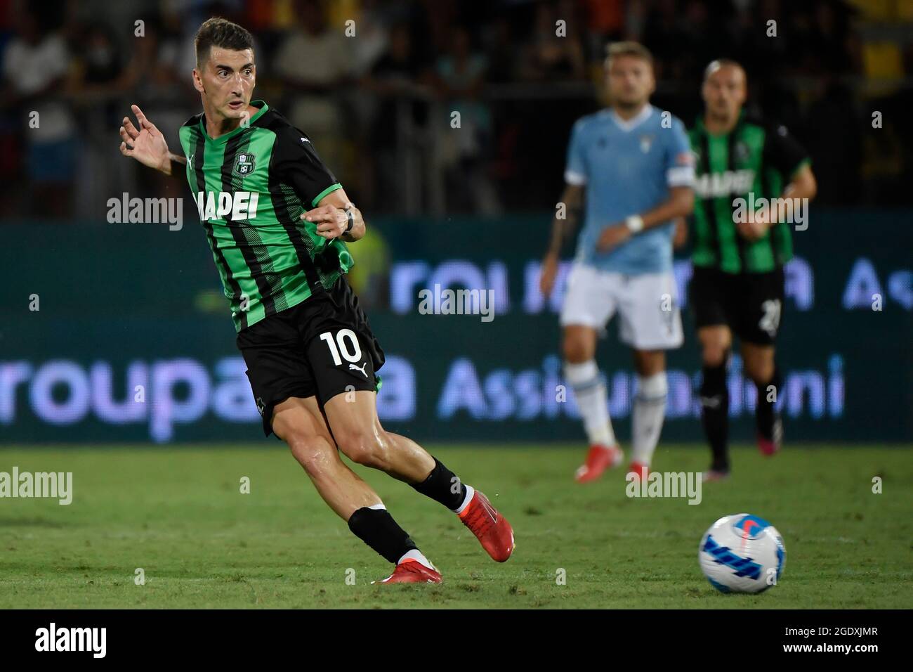 Filip Djuricic of US Sassuolo in action during the pre season friendly football match between SS Lazio and US Sassuolo at Benito Stirpe stadium in Frosinone (Italy), August 14th, 2021. Photo Andrea Staccioli / Insidefoto Stock Photo