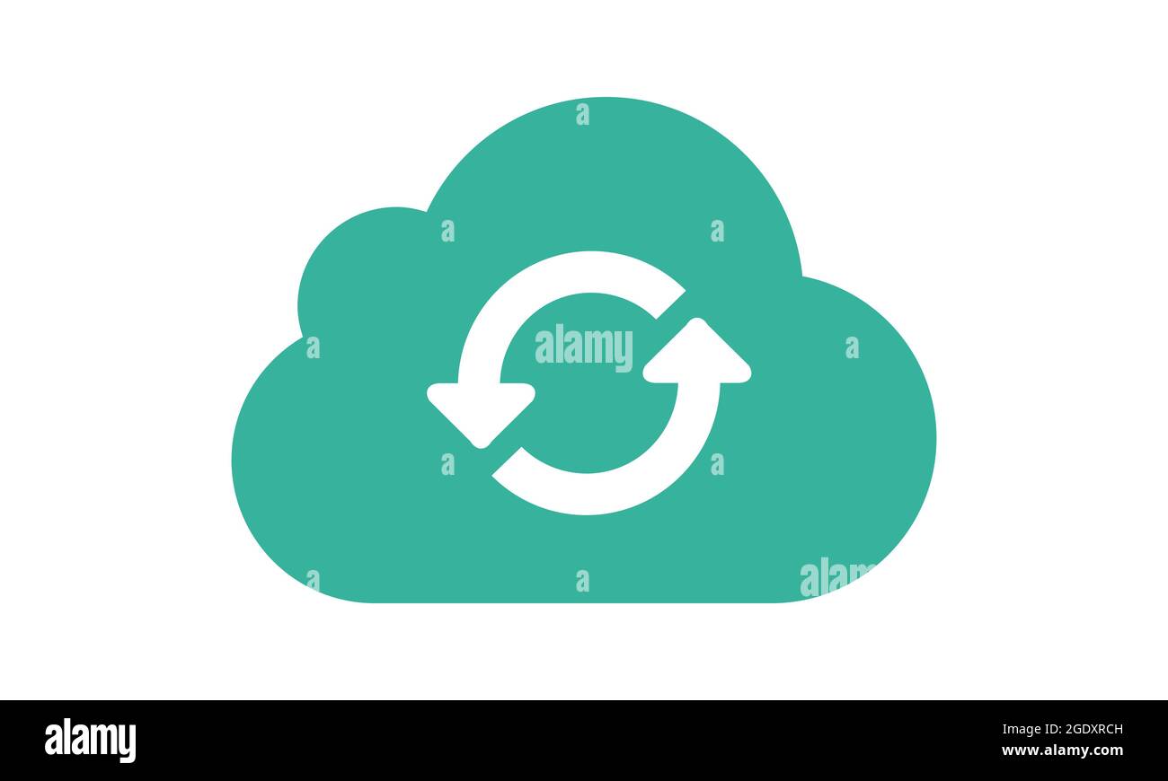 Cloud sync or cloud refresh with arrows icon vector image Stock Vector