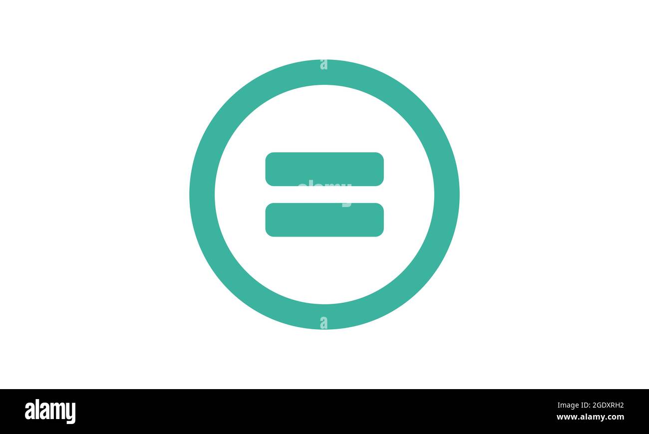 Equal Icon, Flat Illustration Of Equal, Equal Sign Symbol Vector