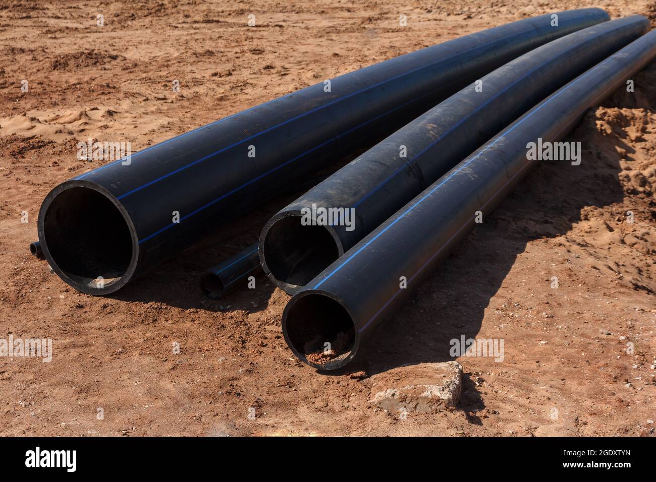 Plastic pipes for water supply system. New plastic pipes. Materials for