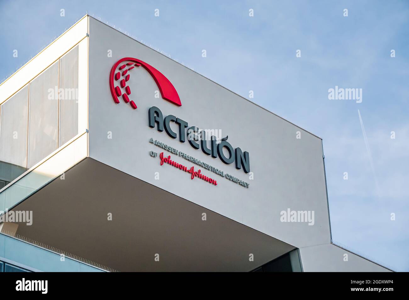 ALLSCHWIL, SWITZERLAND - MARCH 15, 2020: Actelion is a pharmaceuticals and biotechnology company established in December 1997, headquartered in Allsch Stock Photo