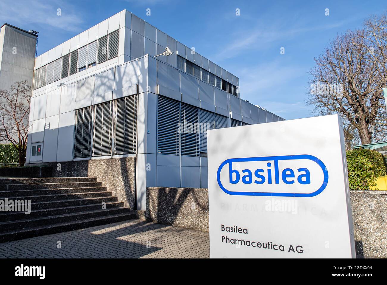 BASEL, SWITZERLAND - MARCH 15, 2020: Basilea Pharmaceutica is a multinational specialty biopharmaceutical company headquartered in Basel, Switzerland Stock Photo