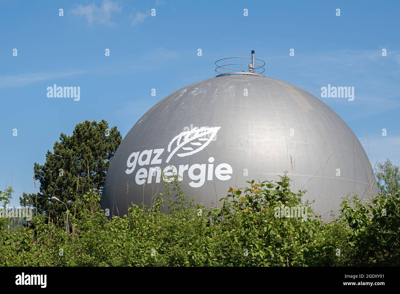 SCHLIEREN, SWITZERLAND - APRIL 27, 2020: Gazenergie's natural gas storage  in Schlieren Stock Photo - Alamy