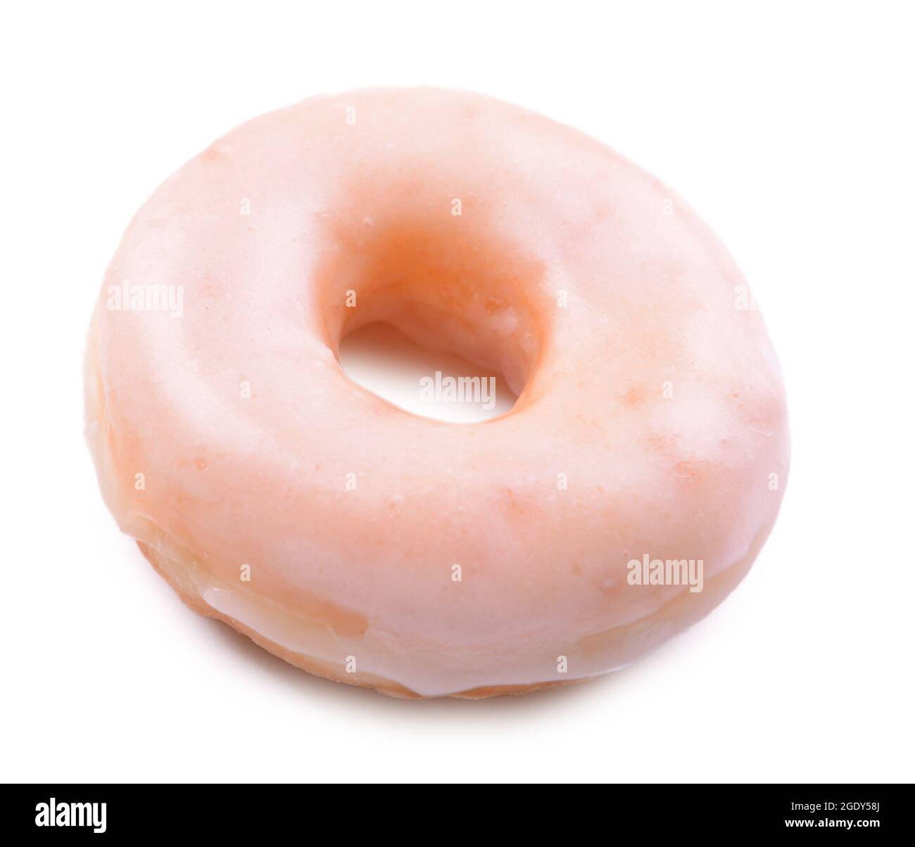 Delicious donut with glaze isolated on white Stock Photo - Alamy
