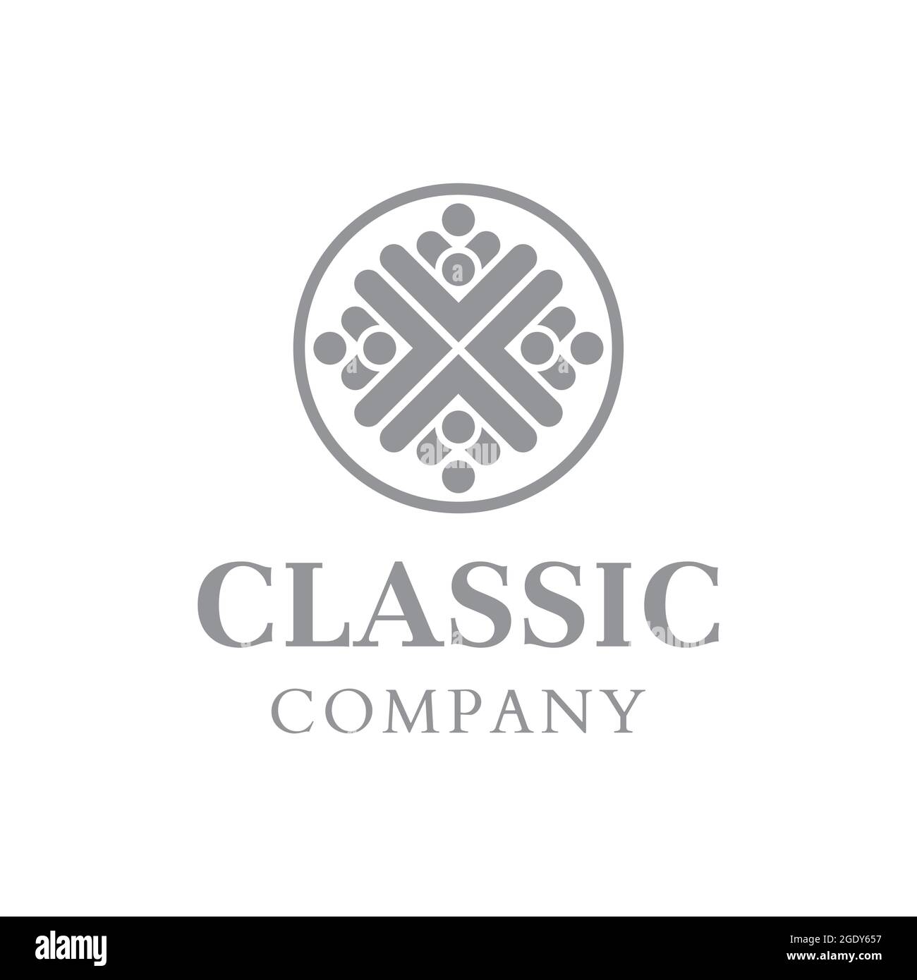 Abstract Elegant Classic Ornament Logo Design for Luxury Brand Stock