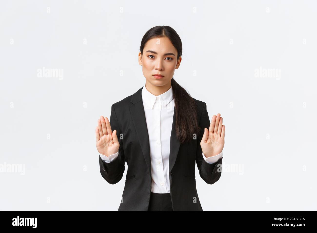 Happy Relaxed Elegant Business Woman Walking and Buttoning Black Suit.  Stock Image - Image of female, achievement: 142198409