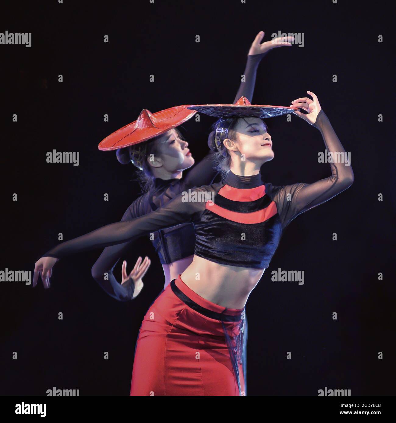 BUSAN, KOREA, SOUTH Jun 26, 2019 A duet wearing costumes and