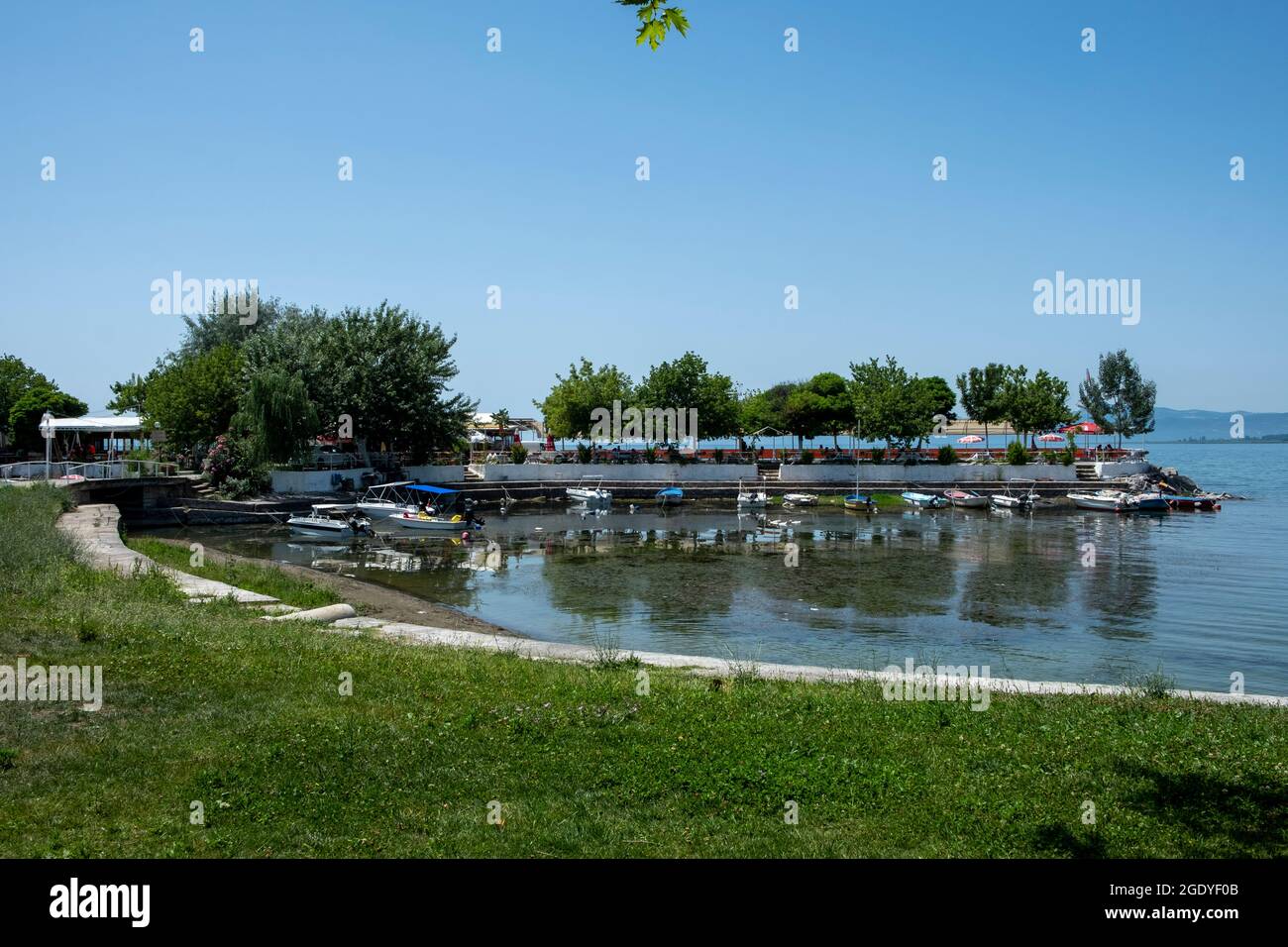 recreation areas around İznik lake. visit date 1 august 2021 Stock Photo