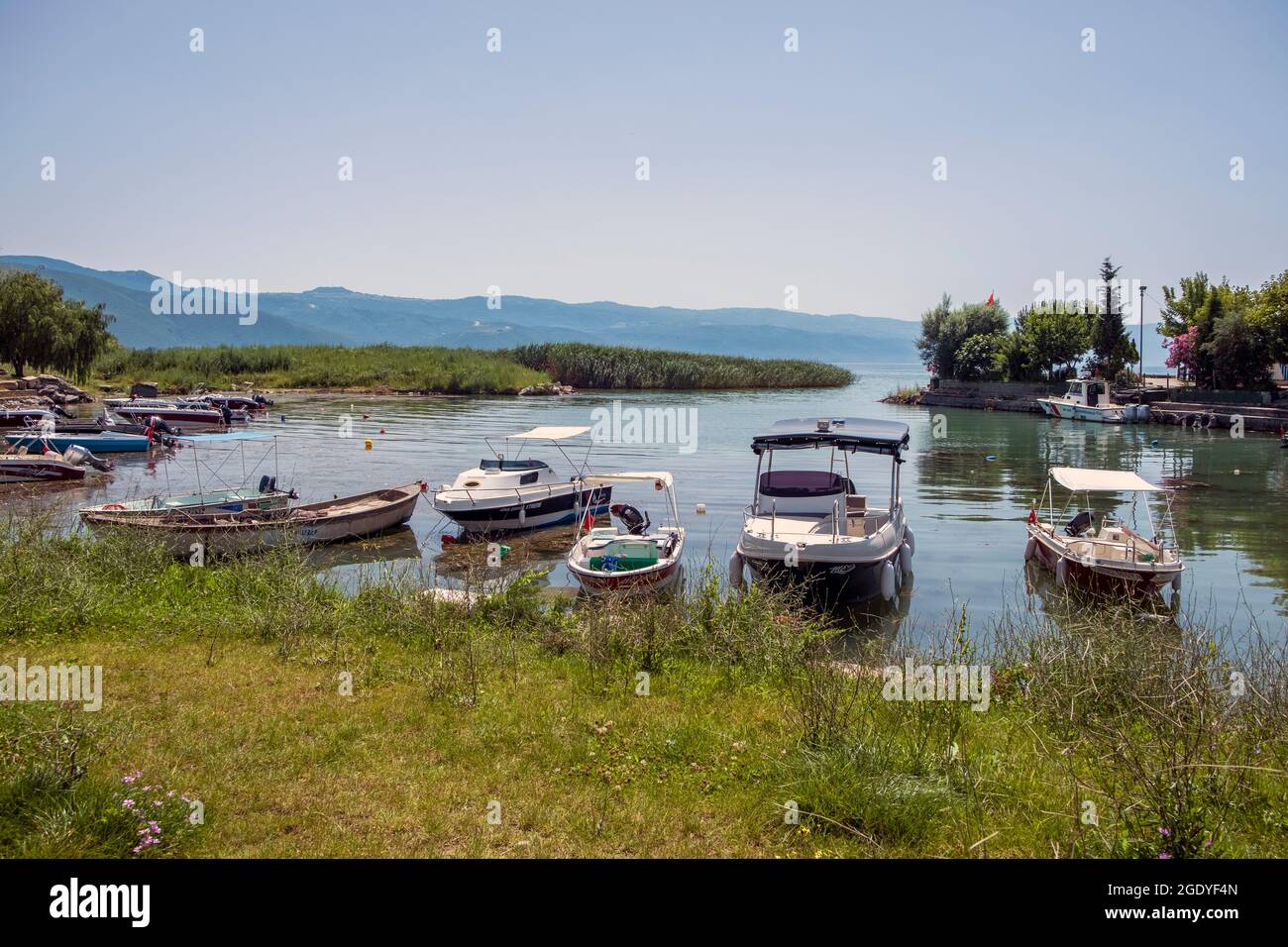 recreation areas around İznik lake. visit date 1 august 2021 Stock Photo